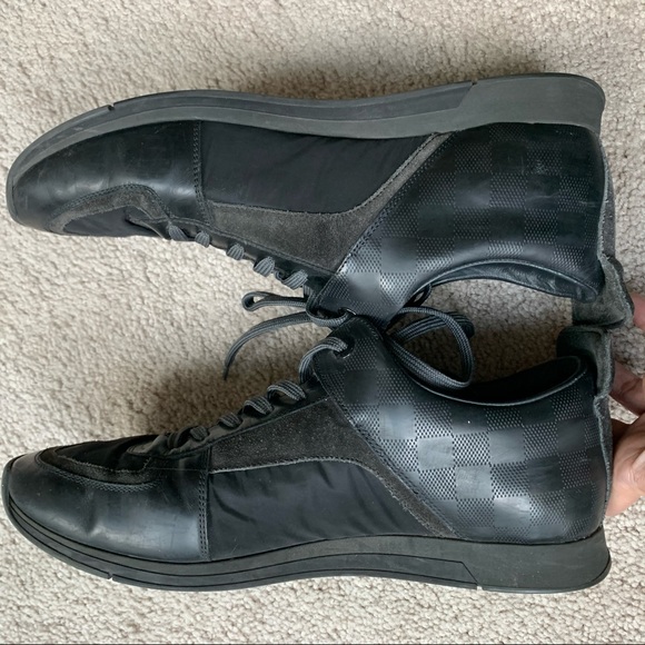 Louis Vuitton Black Damier Spin Sneaker Men Sz 8 - Picture 7 of 7